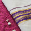 Handloom Saree with Golden & Purple Border