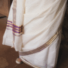 Handloom Saree with Golden & Purple Border