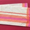 Handloom Kasavu Saree with Pink & Yellow Border