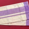 Handloom Kasavu Saree with Purple Border