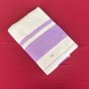 Handloom Kasavu Saree with Purple Border