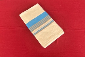 Handloom Saree with Blue Border