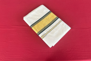 Handloom Saree With Green and Golden Border